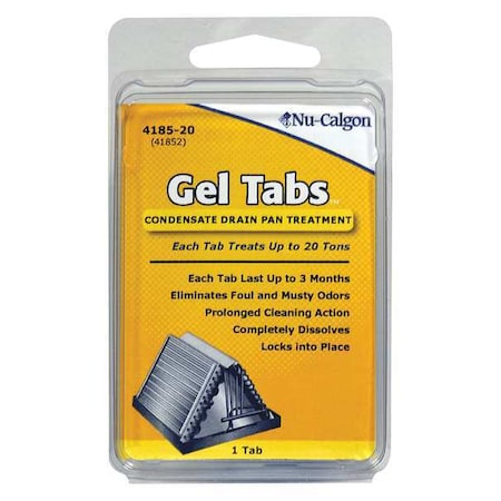 Nu-Calgon Condensate Pan Treatment, 20t, Yellow 4185-20