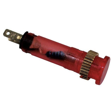 Dayton Flush Indicator Light, 8mm, 240V, Red 22NY81