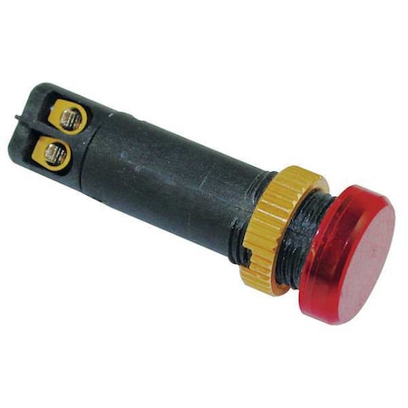 Dayton Raised Indicator Light, 12mm, 120V, Red 22NY93