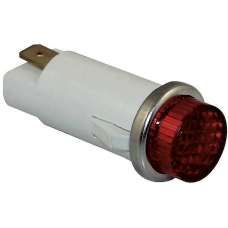 DAYTON Raised Indicator Light, Red, 24V 22NY43