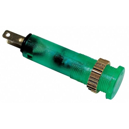 DAYTON Flush Indicator Light, 8mm, 6V, Green 22NY68