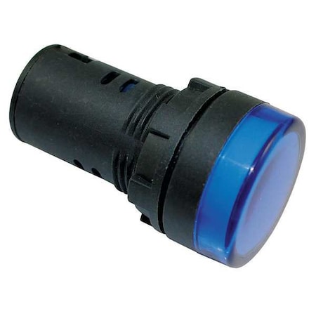 DAYTON Raised Indicator Light, 22mm, 24V, Blue 22NZ02