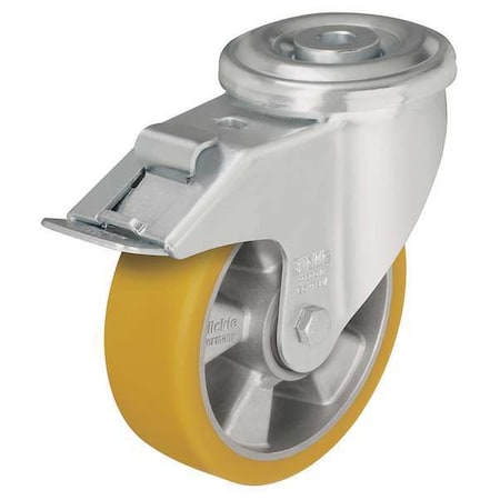 Zoro Select Kingpin Swivel Caster, Polyurethane, 4 in, 550 lb LKR-ALTH 100K-FI