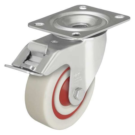 Zoro Select Swivel Plate Caster, Nylon, 4 in., 330 lb., A LE-POW 100KF-FI