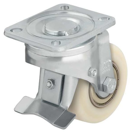 Zoro Select Swivel Plate Caster, Nylon, 3-1/8 in., 1540 lb. LH-GSPO 80K-ST