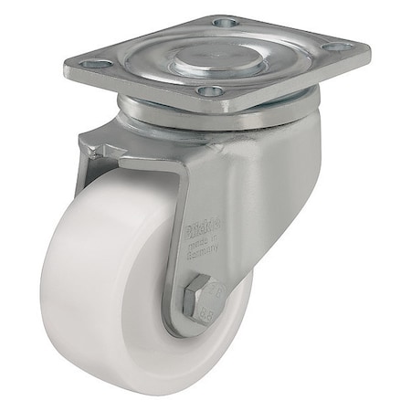 Zoro Select Swivel Plate Caster, Nylon, 3 in., 660 lb., A LH-SPO 75K