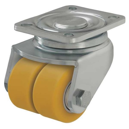 Zoro Select Dual Wheel Caster, Swivel, Poly, 2-3/8 in, 792 lb LHD-VSTH 60K