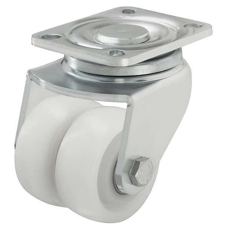 Zoro Select Dual Wheel Caster, Swivel, Nylon, 3 in., 1320 lb LHD-SPO 75K