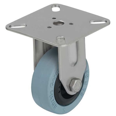 Zoro Select Rgd Plate Caster, Rubber, 2 in., 110 lb. BPXA-VPA 50G