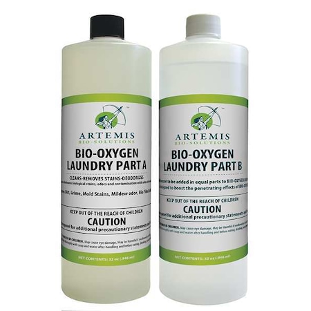 Bio-Oxygen Laundry Detergent, 1 qt Bottle, Liquid, Unscented, Clear ABSLLC50