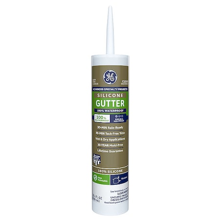 Ge Sealant, 10.1 oz, Cartridge, Clear, Silicone Base, Gutter Silicone 2 2823398