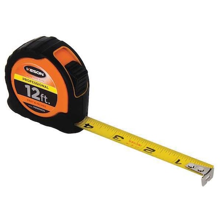 Keson 12 ft Tape Measure, 5/8 in Blade PGPRO1812V