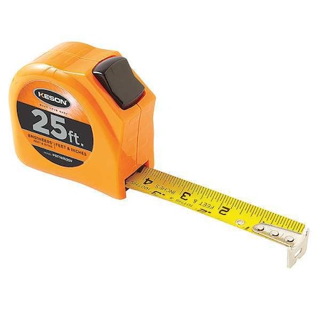 Keson 25 ft Engineer's Tape Measure, 1 in Blade PGT181025V
