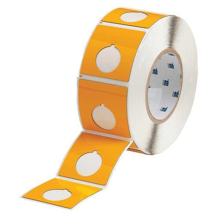 Brady Thermal Transfer Label, Yellow, Labels/Roll: 250 THTEP170-593-.25YL