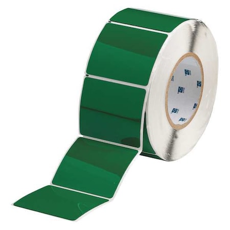 Brady Thermal Transfer Label, Green, Labels/Roll: 250 THTEP177-593-.25GN