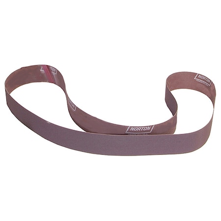 Norton Abrasives Sanding Belt, 2 in W, 72 in L, Coated, Aluminum Oxide, 320 Grit, Extra Fine, R228 Metalite, Brown 78072721308