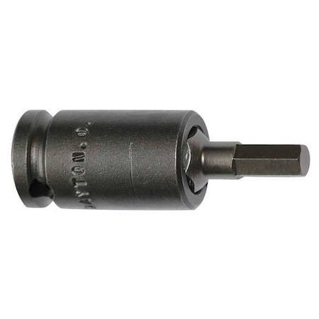 Apex Tool Group Socket Bit, 3/8 in. Dr, 8mm Hex, PK5 SZ-3-7-8MM-5PK