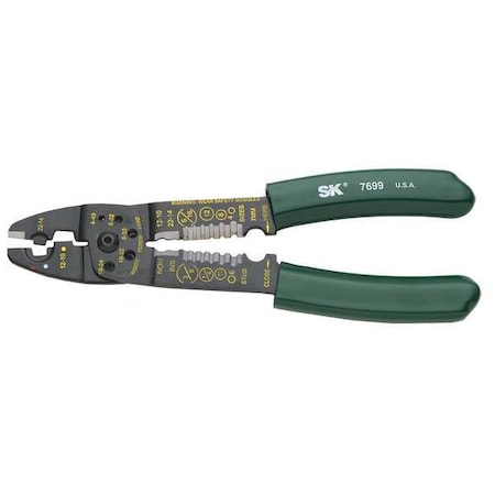 Sk Professional Tools 8 1/2 in Crimper w/Die 22 to 10 AWG 7699