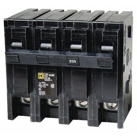 Square D Miniature Circuit Breaker, HOMELINE Series, 200A, 2 Pole, 240V AC, 10kA at 240V AC HOM2200