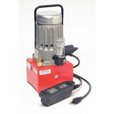 Burndy Hydraulic Pump, Commercial, 0.625 hp, Electric Motor, 10,000 Max Pressure Y10AC9