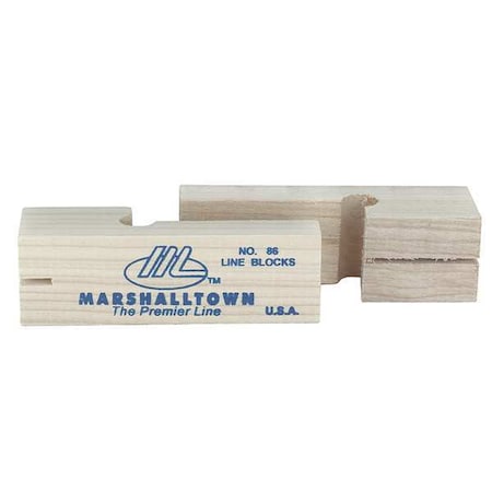 Marshalltown Line Blocks, 3-3/4 In, Hardwood, Pair 86
