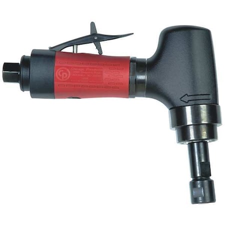 Chicago Pneumatic Angle Die Grinder, 1/4 in NPT Female Air Inlet, 1/4 in Collet, Heavy Duty, 20,000 RPM, 0.7 hp CP3030-520R