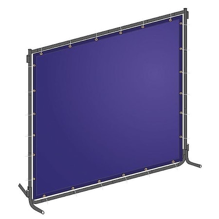 Zoro Select Welding Screen, Transparent PVC, 8 ft. W., 6 ft. H., 13 oz/sq yd, 150 Degrees F Withstand Temp. 22RN79