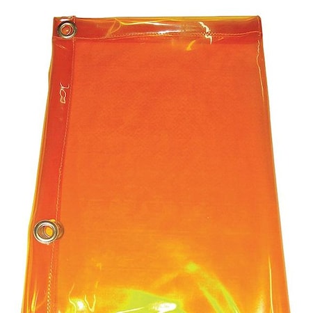Zoro Select Welding Curtain, Transparent PVC, 6 ft. W., 4 ft. H., 13 oz/sq yd, 150 Degrees F Withstand Temp. 22RN56