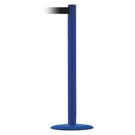 Tensabarrier Barrier Post with Belt, Blue, 13 ft Length, 38 in Post Height, No Legend, Blue MARINEPOST-23-MAX-NO-B9X-C