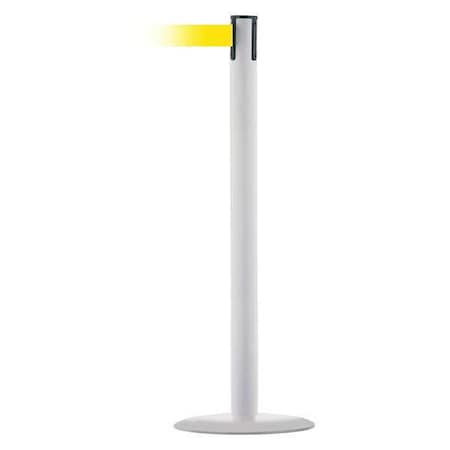 Tensabarrier Barrier Post with Belt, White, 13 ft Length, 38 in Post Height, No Legend, White MARINEPOST-32-MAX-NO-Y5X-C
