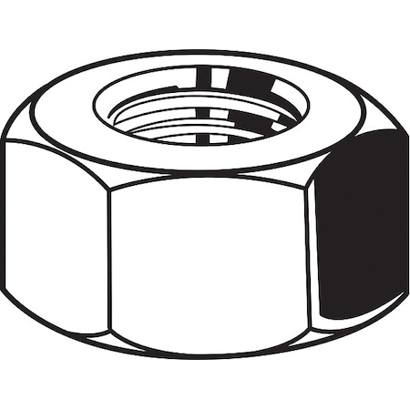 Zoro Select Hex Nut, 1-1/2"-6, Steel, Grade 8, Black Oxide, 1-9/32 in Ht, 5 PK U04120.150.0001
