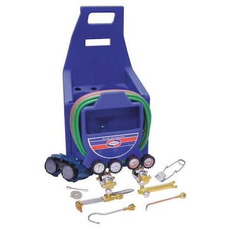 Uniweld Welding And Cutting Kit, Cap'n Hook Series, Acetylene, 3/8 in -24, A, CA100, Type 17#2 KL22P