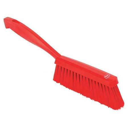 Remco 1 19/32 in W Bench Brush, Soft, 6 3/4 in L Handle, 7 in L Brush, Red, Plastic, 13 in L Overall 45874