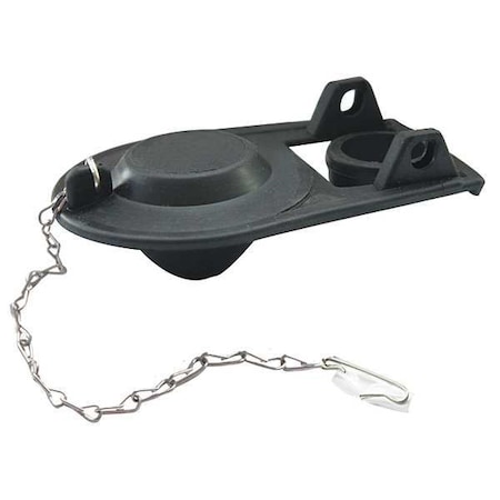 Zoro Select Toilet Flapper, Rubber, Black 22UR92