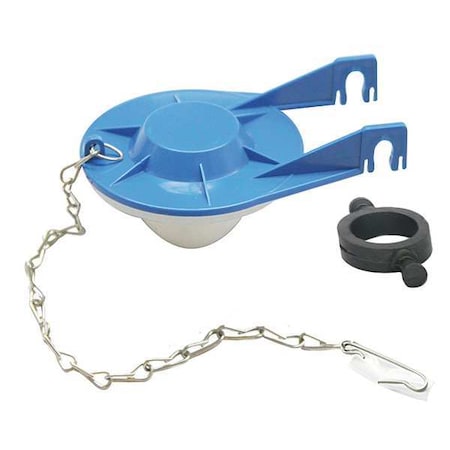 Zoro Select Toilet Flapper, ABS, Blue, 1.6 gpf 22UR93
