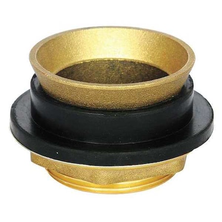 Zoro Select Full Open Flush Valve Spud For American Standard, Sloan, Zurn, 1-1/2 in, Brass 22UR67