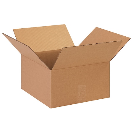 Zoro Select 13 1/2 in x 13 1/2 in x 7 1/2 in Shipping Box, Kraft, Corrugate, Single Wall, 32 ECT 22XK59