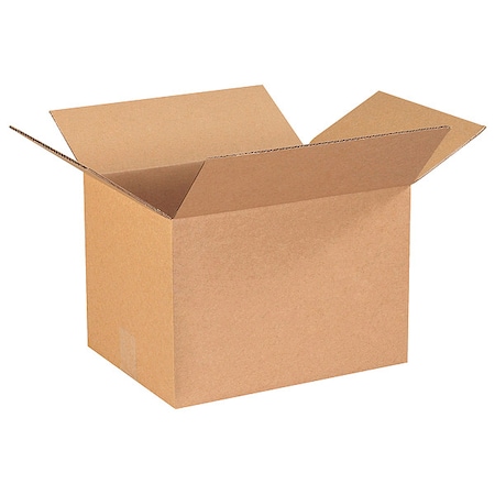 Zoro Select 13 1/4 in x 10 1/4 in x 9 in Shipping Box, Kraft, Corrugate, Single Wall, 32 ECT 22XL58