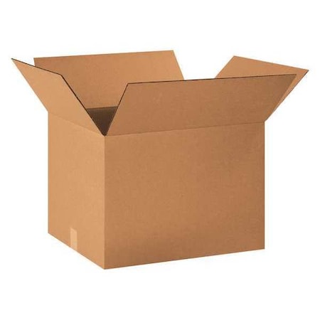 Zoro Select 20 in x 16 in x 14 in Shipping Box, Kraft, Corrugate, Single Wall, 44 ECT 22XM43