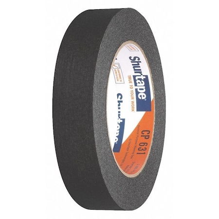 Shurtape Masking Tape, 24 mm W x 55 m L, 4.9 mil Thick, Black, Rubber Adhesive, 36 PK 189115