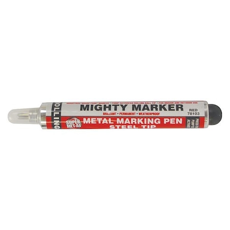 Mighty Industrial Marker, Medium Tip, Red Color Family, Paint 78103