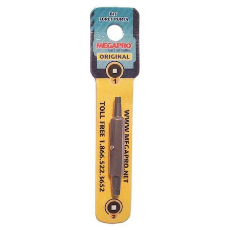 Megapro Screwdriver Replacement Bit, Square SD1-2-C-B