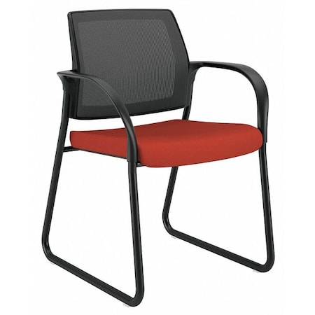 Hon Crimson RedGuest Chair, 25"W21-3/4"L33-1/2"H, Fixed, FabricSeat, IgnitionSeries HISB6.F.E.M.CU42.T