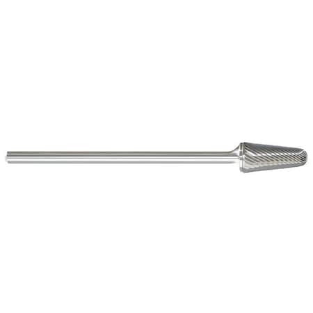 Zoro Select Carbide Bur, Taper Radius, 1/4, 1/4 Shank 310-002625