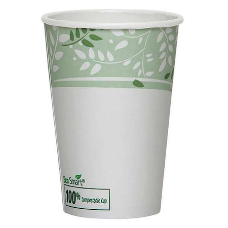 Dixie 16 oz. EcoSmart Paper Hot Coffee Cups w/ PLA Lining by GP PRO (Georgia-Pacific), Viridian, 2346PLA, 1,000 Count (50 Cups Per Sleeve, 20 Sleeves Per Case)