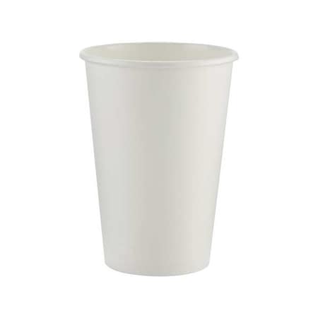 Zoro Select Disposable Hot cup 16 oz. White, Paper, Pk1000 2346W