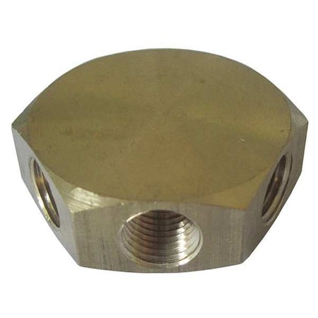 Speedaire Air Gun Manifold, 3/8 FNPT In, 1/4 Out 22YK91