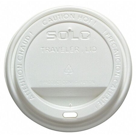 Solo Lid for 10 to 16 oz. Hot Cup, Sip Through, White, Pk1000 TLP316-0007