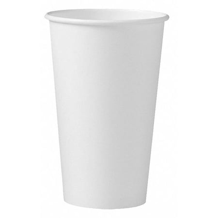 Solo Disposable Hot cup 16 oz. White, Paper, Pk1000 316W-2050