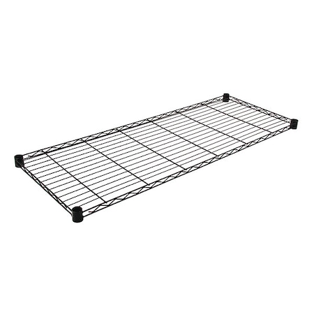 Quantum Storage Systems Wire Shelf, 24"Wx60"L Shelf, Black Epoxy 2460BK